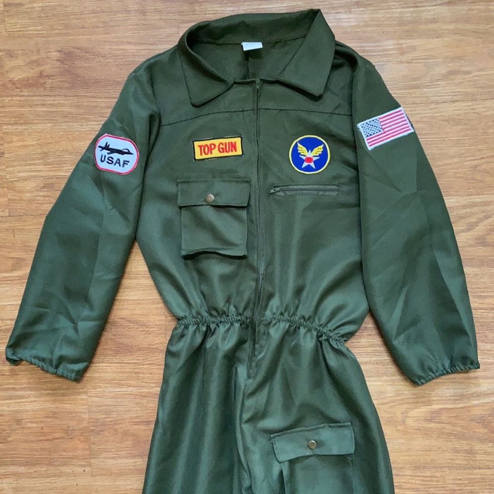 🚨SOLD Top Gun Pilot Youth Halloween Costume Sz Large - Picture 3 of 8